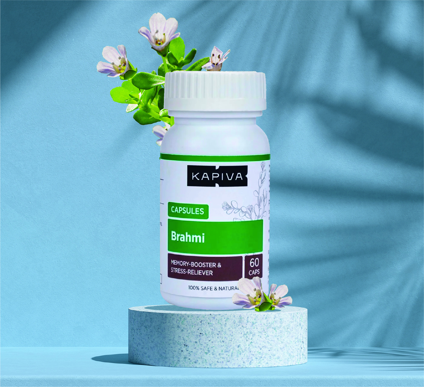 For easy supplementation of Brahmi, you can choose Kapiva Brahmi capsules. 